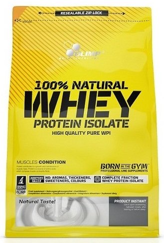 Olimp Nutrition 100% Natural Whey Protein Isolate, Natural - 600 g maisto papildas