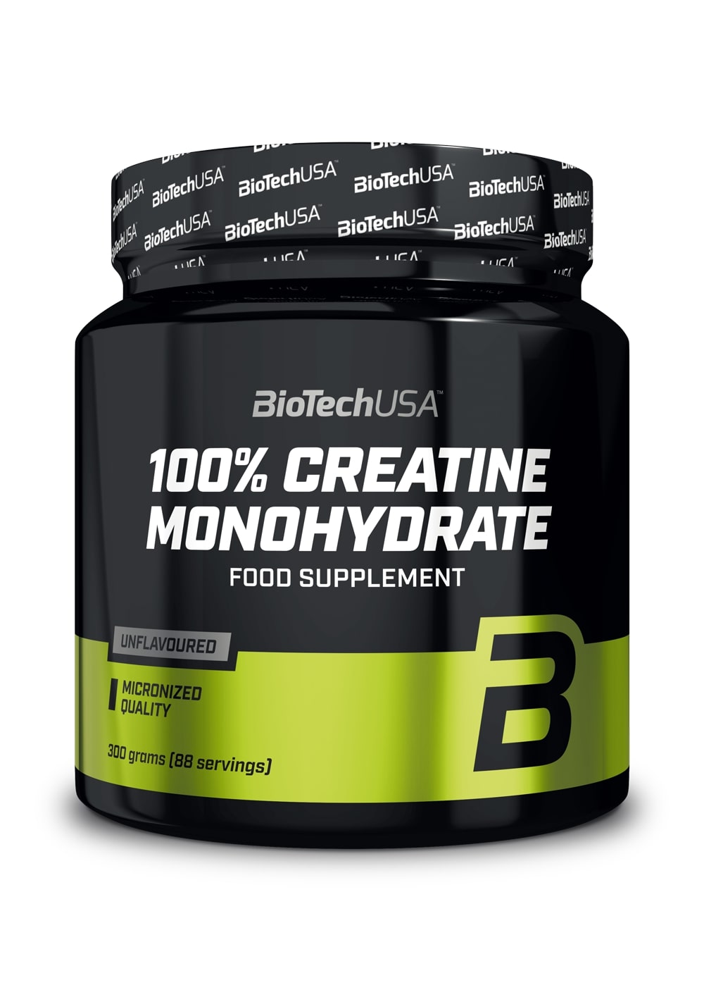 BioTechUSA 100% Creatine Monohydrate, Unflavoured - 300 gramų