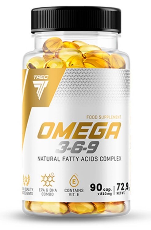 Trec Nutrition Omega 3-6-9 kapsulės, maisto papildas, EFA, Omega-3, sveikatos papildas