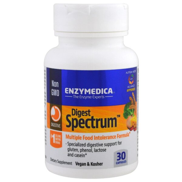 Enzymedica Digest Spectrum - 30 kapsulių, maisto papildas, sveikata ir gerovė