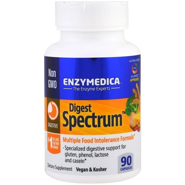 Enzymedica Digest Spectrum - 90 kapsulių, maisto papildas, sveikata ir gerovė