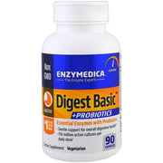 Enzymedica Digest Basic + Probiotics - 90 kapsulių, sveikatos papildas