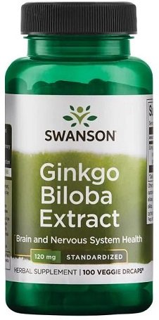Swanson Ginkgo Biloba Extract, 120mg - 100 kapsulių