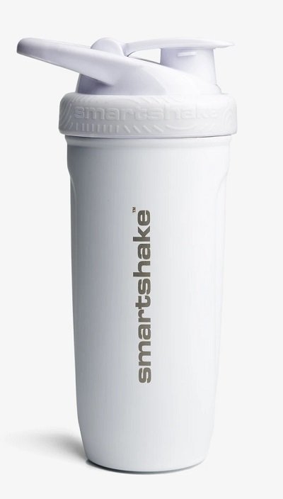 SmartShake nerūdijančio plieno balta gertuvė 900 ml