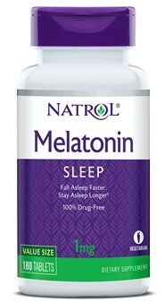 Natrol Melatonin, 1mg - 180 tablečių