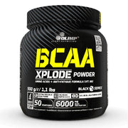 Olimp Nutrition BCAA Xplode, Strawberry Fit - 500 gramų, amino rūgštys, sporto papildas