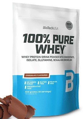 BioTechUSA 100% Pure Whey, Cookies & Cream - 454 gramų