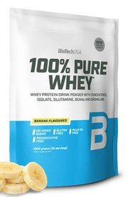 BioTechUSA 100% Pure Whey, Banana - 1000 gramų