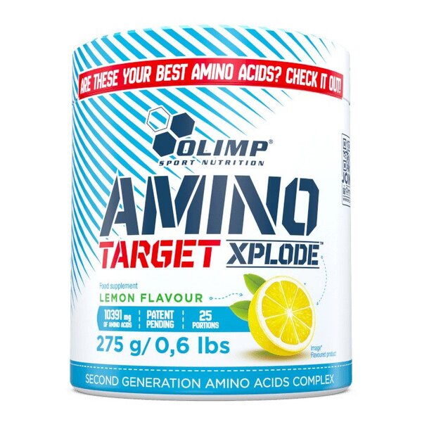 Amino Target Xplode, Lemon - 275 g, sporto papildas