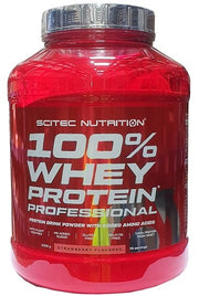 SciTec 100% Whey Protein Professional, Strawberry - 2350 g, baltymų milteliai