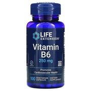 Vitaminas B6 maisto papildas, 250 mg, 100 vegetariškų kapsulių