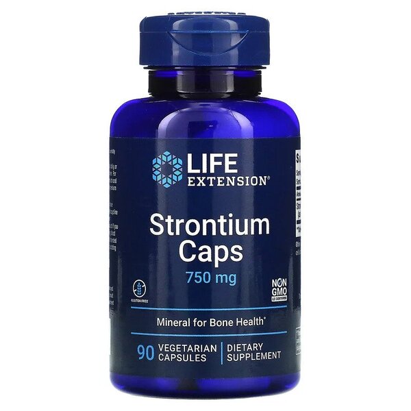 Strontium kapsulės, 750 mg, sveikatai