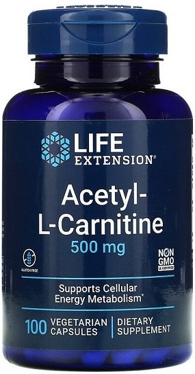 Life Extension Acetyl-L-Carnitine, 500mg, vegetarinės kapsulės