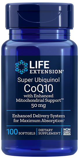 Maisto papildas Life Extension Super Ubiquinol CoQ10, 100 kapsulės
