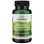 Swanson Turmeric, Ashwagandha & Ginseng Complex - 60 kapsulių