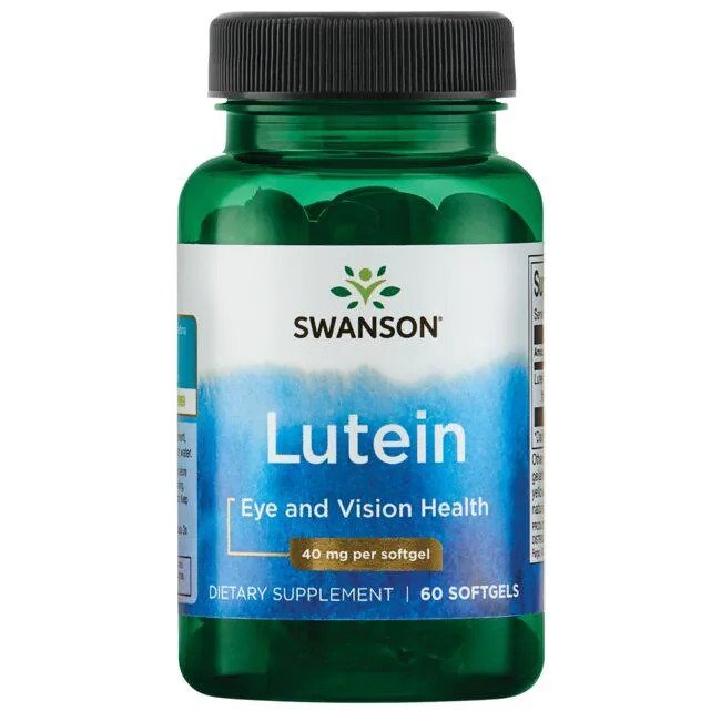 Swanson Lutein, 40mg - 60 kapsulių, maisto papildas akims