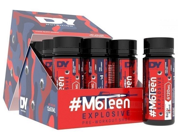 Dorian Yates #M6Teen Explosive Pre-Workout Shot, Peach - 12 x 60ml