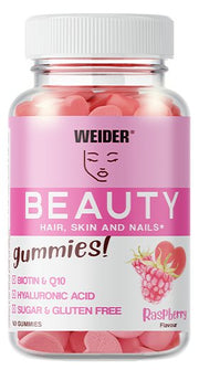 Weider Beauty, Raspberry - 40 guminukų, odos, plaukų ir nagų grožiui