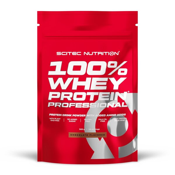SciTec 100% Whey Protein Professional, Šokolado skonio, 500 g