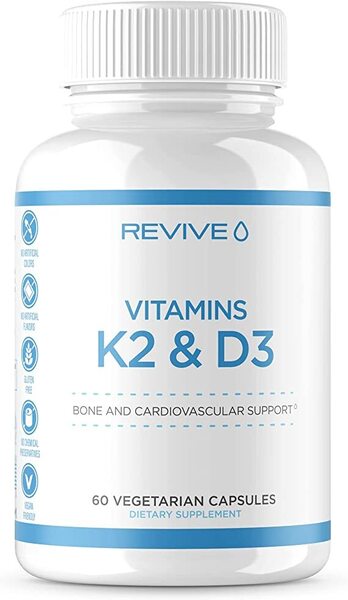 Revive K2 D3 maisto papildas kapsulės