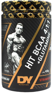 Dorian Yates HIT BCAA 4:1:1 + Glutamine, Braškių, sporto papildas, 450 g