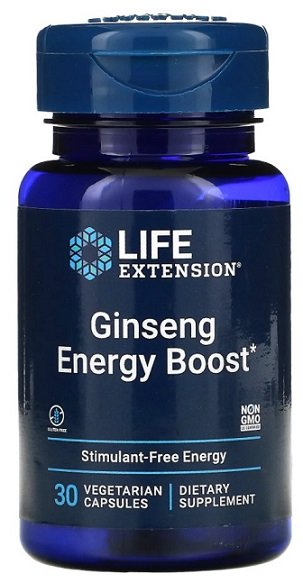Life Extension Ginseng Energy Boost - 30 kapsulių