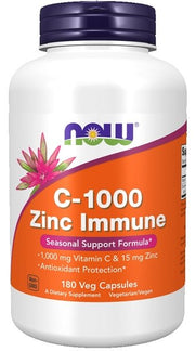 NOW Foods C-1000 Zinc Immune maisto papildas kapsulės