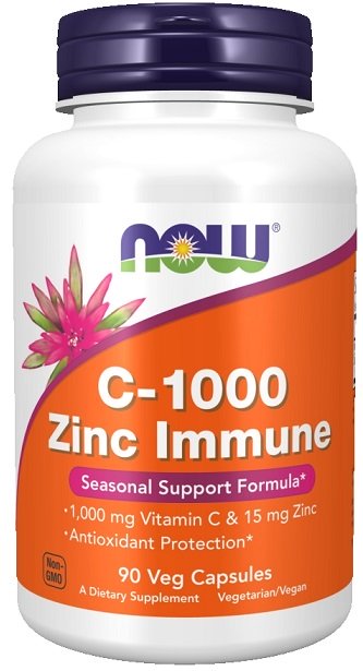 Cinkas, imunitetui, NOW Foods, vitaminai ir mineralai, vitaminas C, maisto papildas