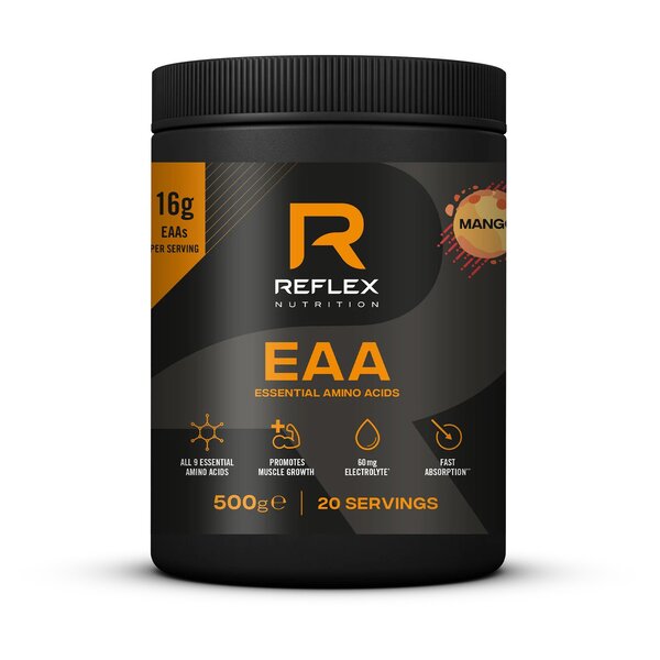 Reflex Nutrition EAA Mango maisto papildas, amino rūgštys, 500 g