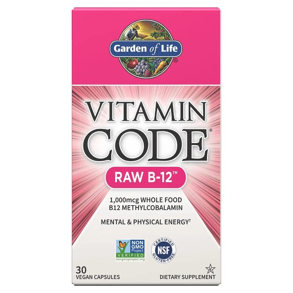 Garden of Life Vitamin Code Raw B-12 maisto papildas kapsulės