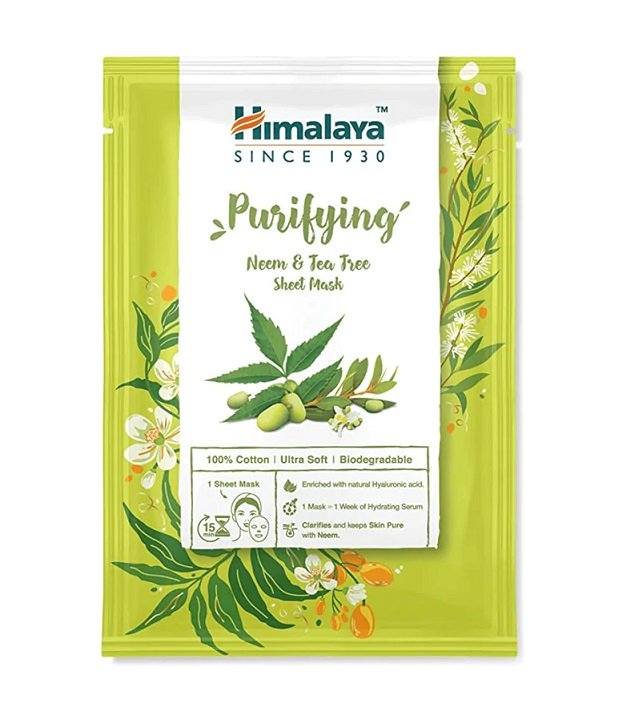 Himalaya veido kaukė Neem ir arbatmedžio lapų
