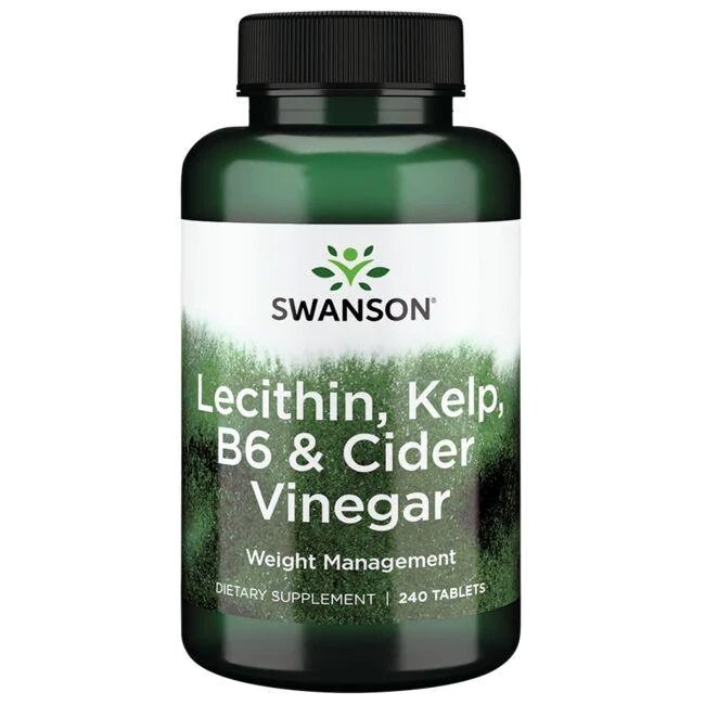 Swanson Lecithin, Kelp, B6 & Cider Vinegar - 240 tablečių