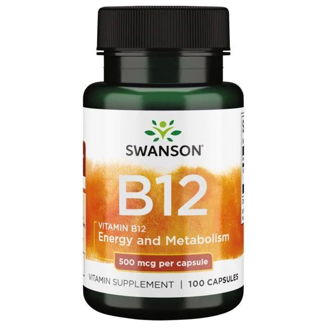Swanson Vitamin B12, 500mcg - 100 kapsulių