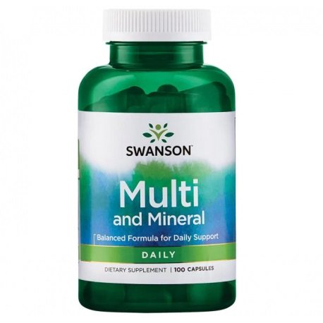 Swanson multivitaminų ir mineralų kapsulės