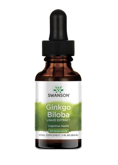 Swanson Ginkgo Biloba Liquid Extract, 250mg - 29.6 ml.