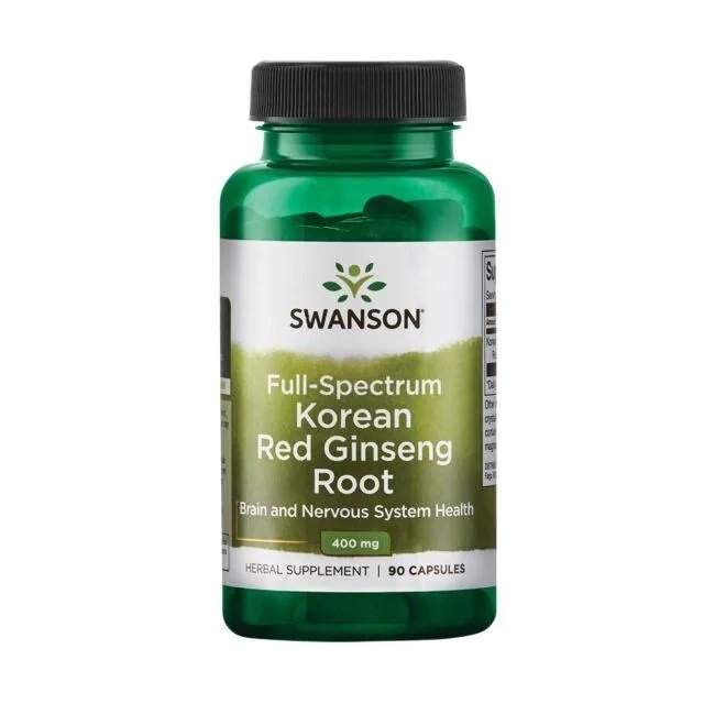 Swanson Full Spectrum Korean Red Ginseng Root, 400mg - 90 kapsulių
