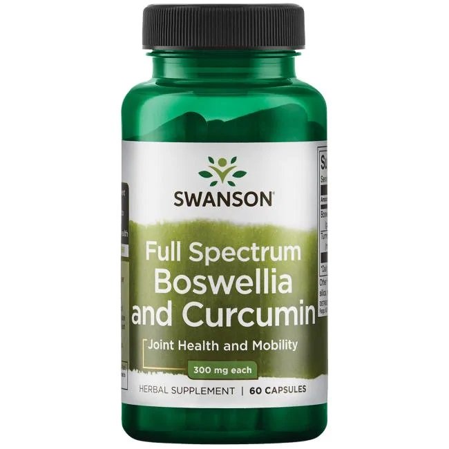 Swanson Boswellia Curcumin kapsulės