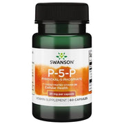 Swanson P-5-P (Pyridoxal-5-Phosphate) Coenzymated Vitamin B6, 20mg - 60 kapsulių