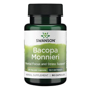 Swanson Bacopa Monnieri 10:1 Extract, 50mg - 90 kapsulių