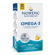 Nordic Naturals Omega-3, 690mg Lemon - 60 kapsulių