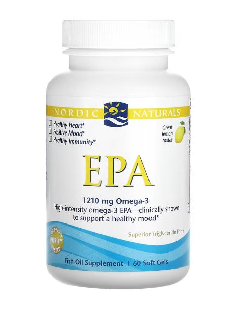 Nordic Naturals EPA, 1210mg Lemon - 60 kapsulių