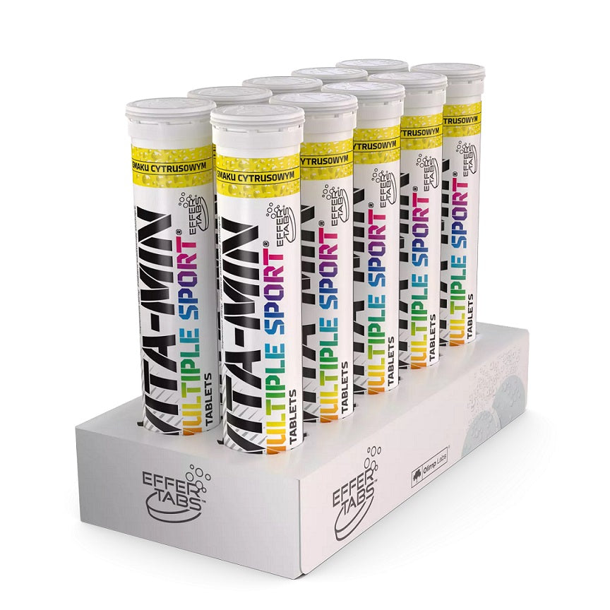 Olimp Nutrition Vita-Min sport vitaminų ir mineralų papildas, citrusinis skonis, 10 vnt.