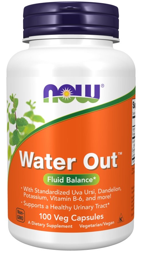 NOW Foods Water Out - 100 kapsulių, maisto papildas, skaidrumo ir vandens balanso palaikymas