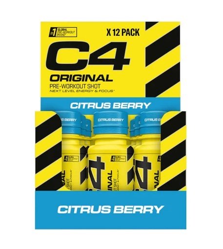 C4 Original pretreniruotės šūvis, citrusų uogos, 12 vnt.