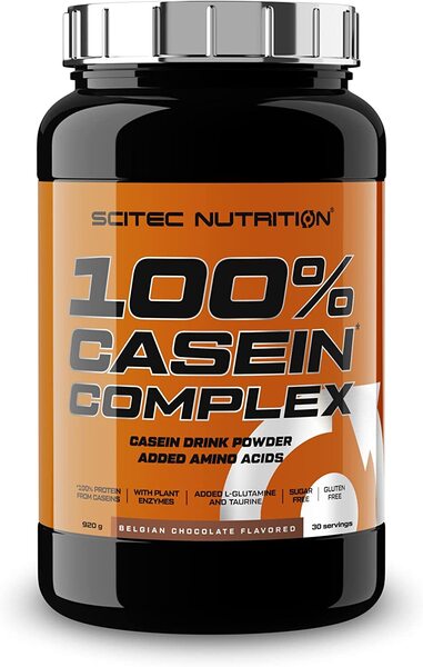 SciTec 100% Casein Complex, Belgian Chocolate - 920 gramų