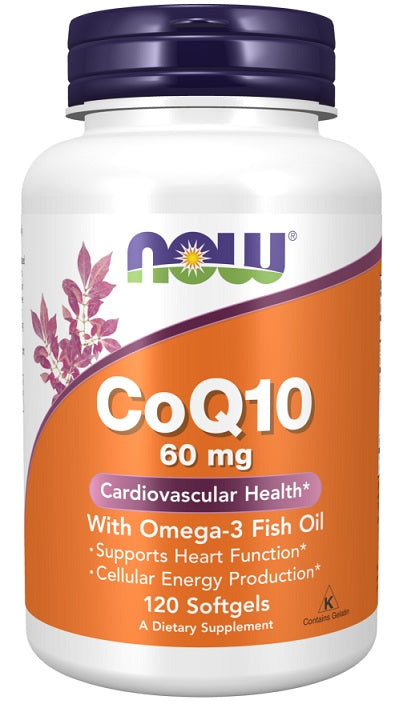 NOW Foods CoQ10 su Omega-3, 120 kapsulių