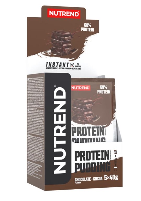 Nutrend baltymų pudingas, šokoladas ir kakava, 5x40g