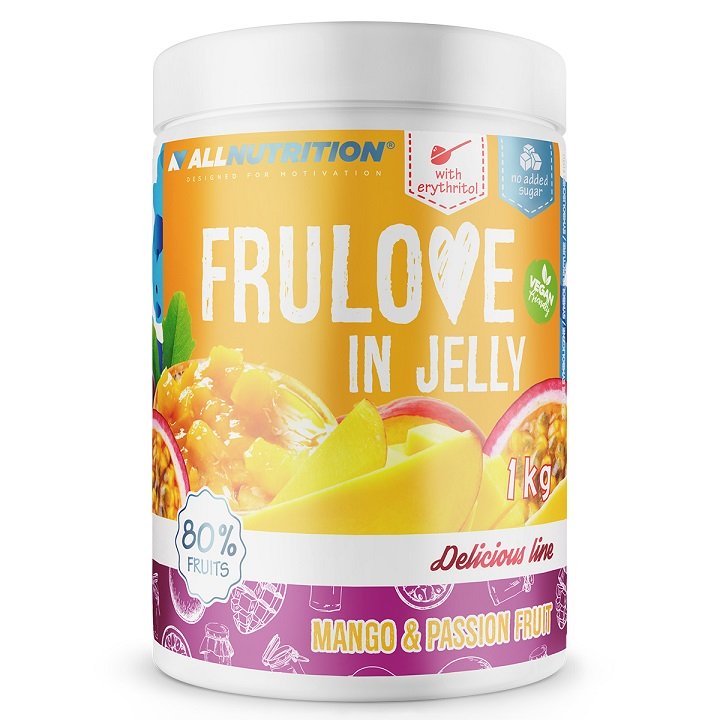Allnutrition Frulove Jelly mangų ir pasiflorų vaisių uogienė, 1 kg