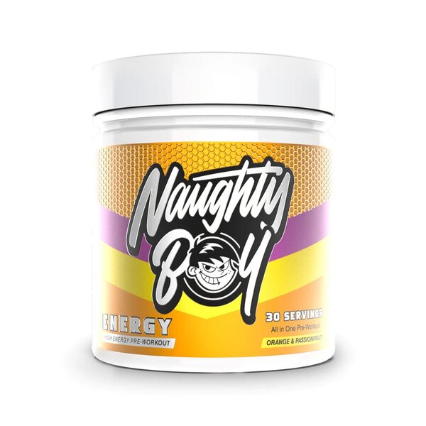 Naughty Boy Energy, Orange & Passion Fruit - 390 g maisto papildas