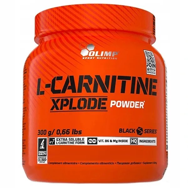 Olimp Nutrition L-Carnitine Xplode milteliai, apelsinų skonio, sporto papildas, riebalų degintojas